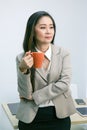 Businesswoman with a cup of coffee