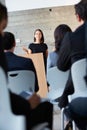 Businesswoman Delivering Presentation At Conference Royalty Free Stock Photo
