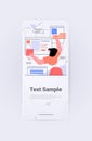businesswoman developer creating computer app user interface application development concept
