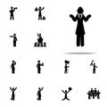 businesswoman, do not know icon. businesswoman icons universal set for web and mobile