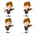 Businesswoman facial expressions
