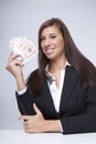 Businesswoman fighting about the money Royalty Free Stock Photo