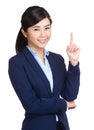 Businesswoman finger point up Royalty Free Stock Photo