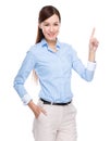 Businesswoman with finger point up Royalty Free Stock Photo