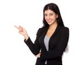 Businesswoman with finger point up Royalty Free Stock Photo