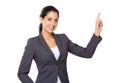 Businesswoman with finger point up Royalty Free Stock Photo