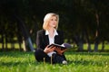 Businesswoman with a folder