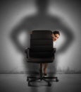Businesswoman frightened Royalty Free Stock Photo