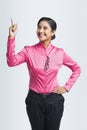 Businesswoman gesturing Royalty Free Stock Photo