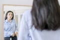 Businesswoman gets ready for work Royalty Free Stock Photo