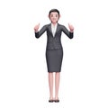 businesswoman give double thumbs up