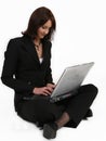 Businesswoman giving all her attention to her work Royalty Free Stock Photo