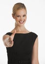 Businesswoman giving handshake Royalty Free Stock Photo