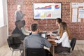 Businesswoman Giving Presentation In Office Royalty Free Stock Photo