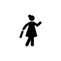 Businesswoman, go, office, hurry icon. Element of businessman pictogram icon. Premium quality graphic design icon. Signs and