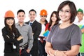 businesswoman with group of professional worker at the backgroun