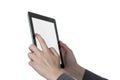 Businesswoman hand using digital tablet Royalty Free Stock Photo