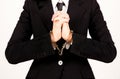 Businesswoman handcuffed Royalty Free Stock Photo