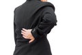 Businesswoman having back pain Royalty Free Stock Photo