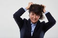 Businesswoman having a nervous breakdown Royalty Free Stock Photo