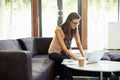 Businesswoman Having Working Lunch In Office Royalty Free Stock Photo