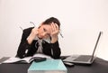 Businesswoman headache Royalty Free Stock Photo