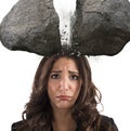 Businesswoman headache Royalty Free Stock Photo