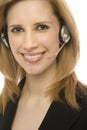 Businesswoman with headset