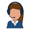 Businesswoman with headset