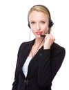 Businesswoman with headset Royalty Free Stock Photo