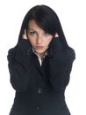 Businesswoman - hear no evil Royalty Free Stock Photo