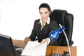 Businesswoman holding a blank page contract Royalty Free Stock Photo