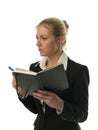 Businesswoman holding a personal organizer Royalty Free Stock Photo