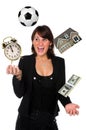 Businesswoman Juggling Responsibilities Royalty Free Stock Photo