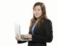 Businesswoman with laptop Royalty Free Stock Photo