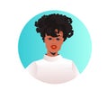 Businesswoman leader face avatar successful african american business woman leadership best boss concept