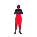 businesswoman leader in formal wear successful african american business woman standing pose Royalty Free Stock Photo