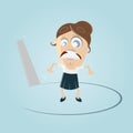 Businesswoman losing ground clipart