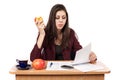 Businesswoman in lunch break Royalty Free Stock Photo