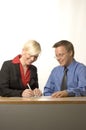 Businesswoman and man Royalty Free Stock Photo