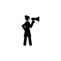 businesswoman, megaphone icon. Element of businesswoman icon. Premium quality graphic design icon. Signs and symbols collection ic