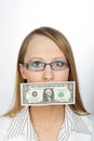 Businesswoman and money Royalty Free Stock Photo