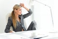 Businesswoman in the office. Break time Royalty Free Stock Photo