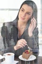 Businesswoman in office cafe Royalty Free Stock Photo