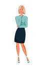 Businesswoman office worker cartoon character