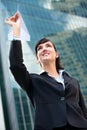 Businesswoman with Paper Plane