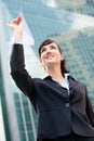 Businesswoman with Paper Plane