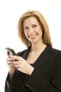 Businesswoman with phone Royalty Free Stock Photo