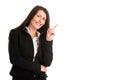 Businesswoman pointing