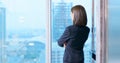 Businesswoman ponder in the office Royalty Free Stock Photo